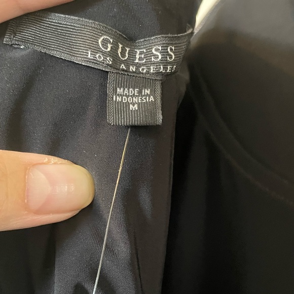 NWT—Guess gunmetal multi strapless lurex bonded mini dress, Medium - Picture 7 of 11